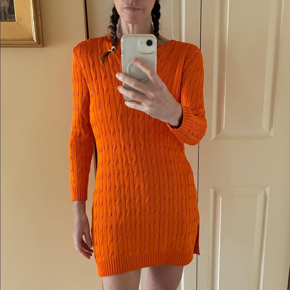 Ralph Lauren Black Label Silk Orange Knit tunic - Picture 2 of 11